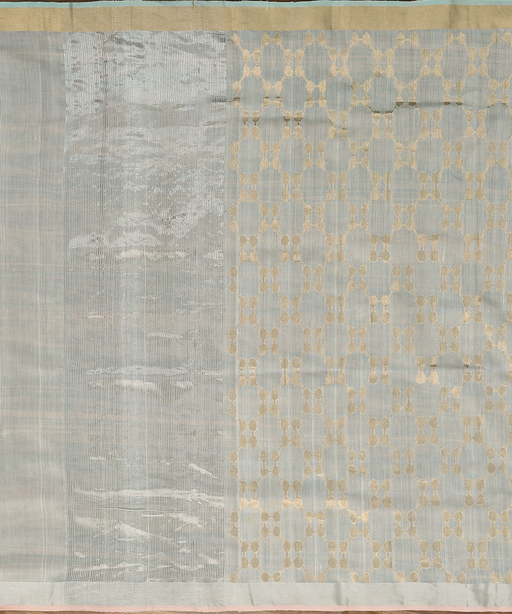 Grey_Handloom_Cotton_Donaliya_Chanderi_Dupatta_with_Gold_Zari_Jaal_WeaverStory_02