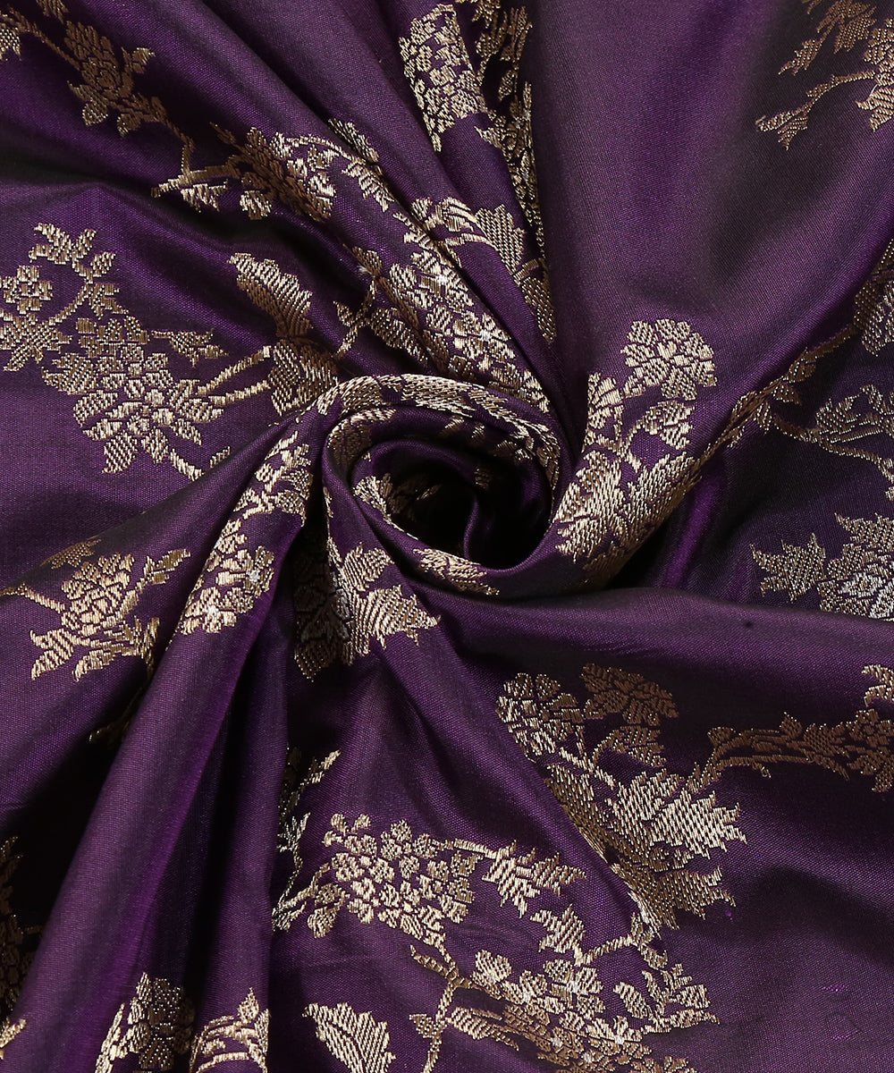 Dark_Purple_Handloom_Pure_Katan_Silk_Banarasi_Dupatta_With_Jaal_WeaverStory_05