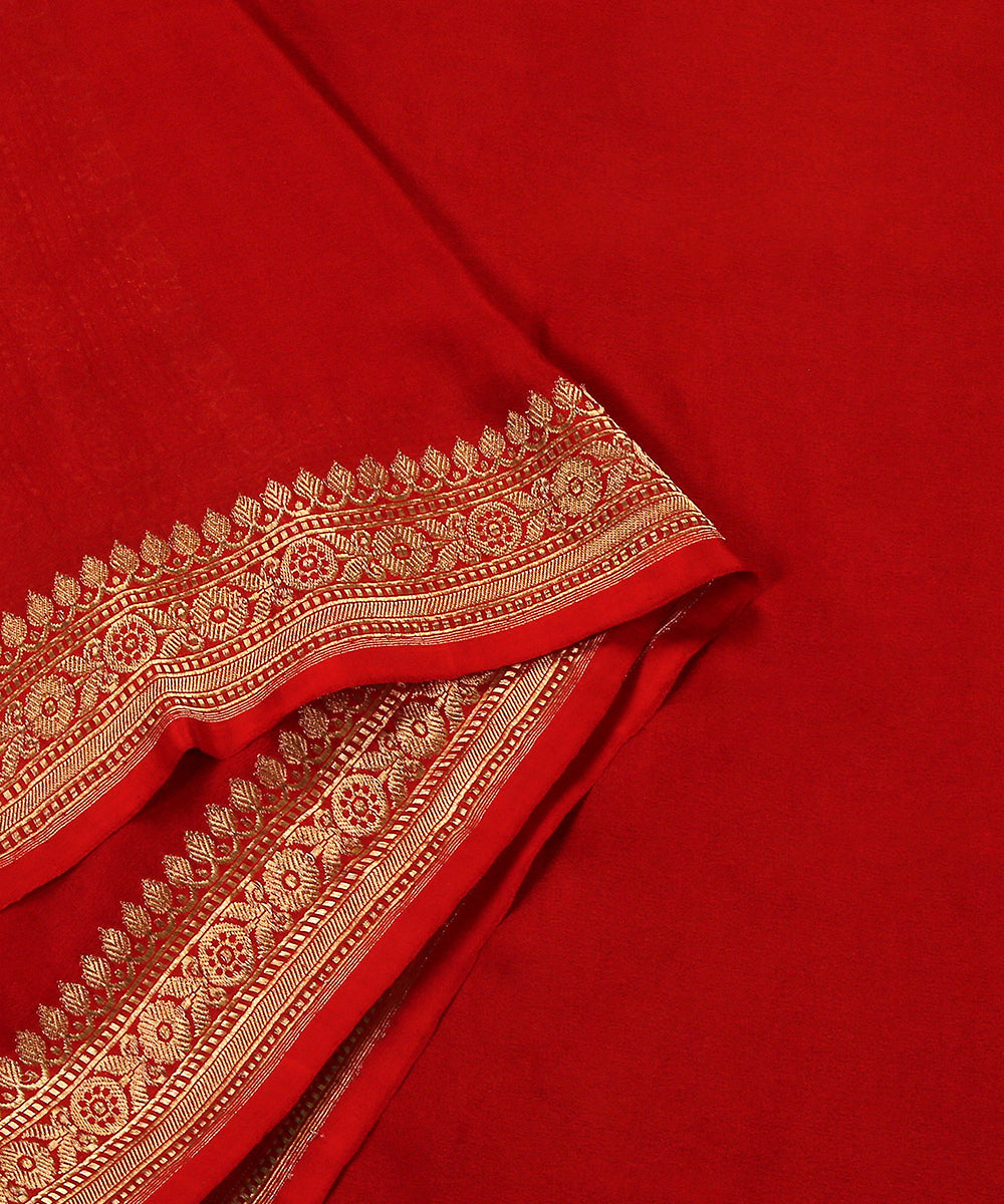 Red_Handloom_Georgette_Banarasi_Dupatta_with_floral_Zari_Border_WeaverStory_04