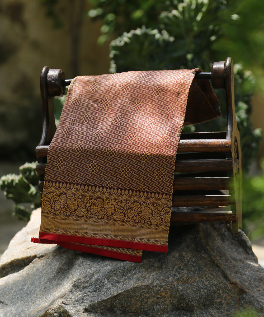 Wine_Handloom_Zari_Tanchoi_Pure_Katan_Silk_Banarasi_Dupatta_WeaverStory_01