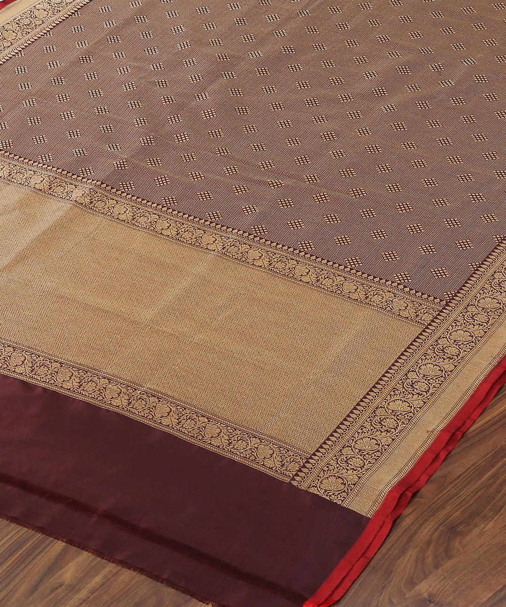 Wine_Handloom_Zari_Tanchoi_Pure_Katan_Silk_Banarasi_Dupatta_WeaverStory_03