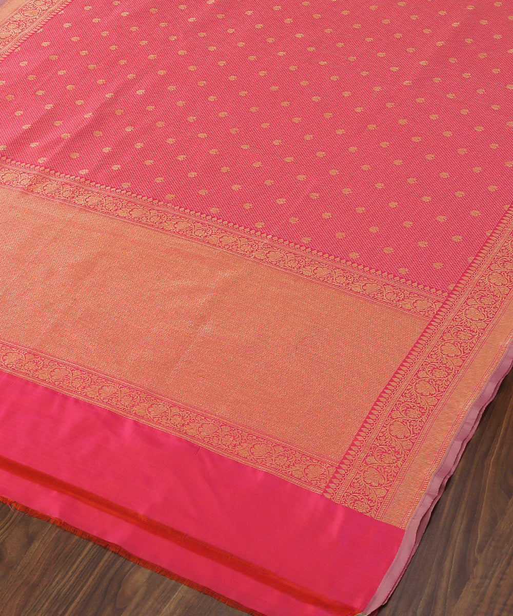 Handloom_Pink_Zari_Tanchoi_Pure_Katan_Silk_Banarasi_Dupatta_WeaverStory_03