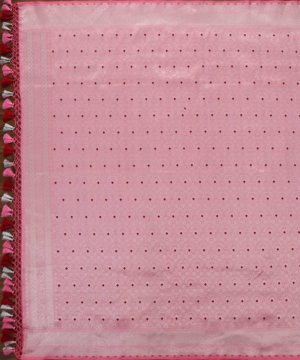 Handloom_Pink_Pure_Katan_Silk_Kinkhwab_Banarasi_Dupatta_with_Meenakari_Design_WeaverStory_02