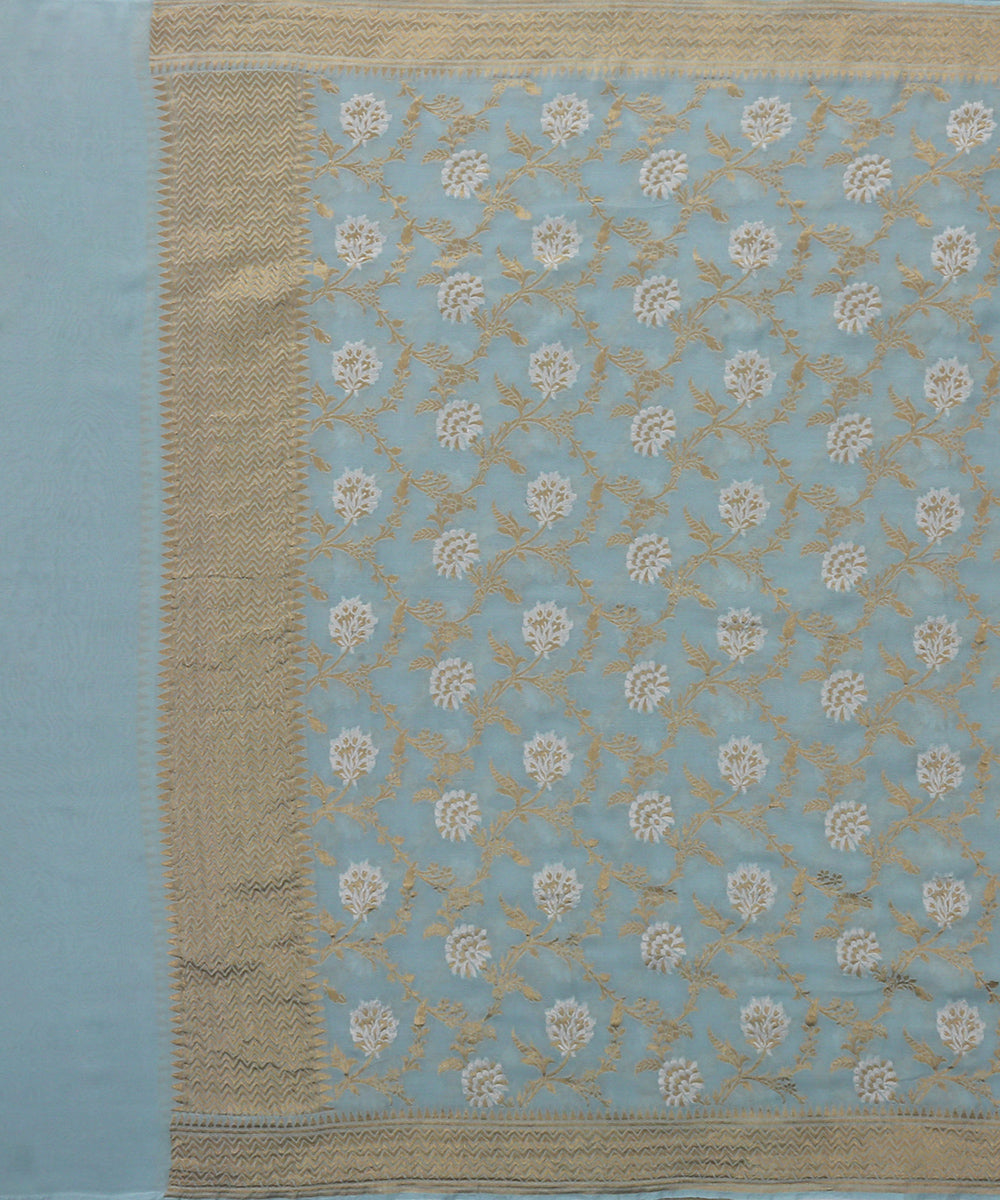 Light_Blue_Handloom_Georgette_Banarasi_Dupatta_with_Jangla_Design_WeaverStory_02