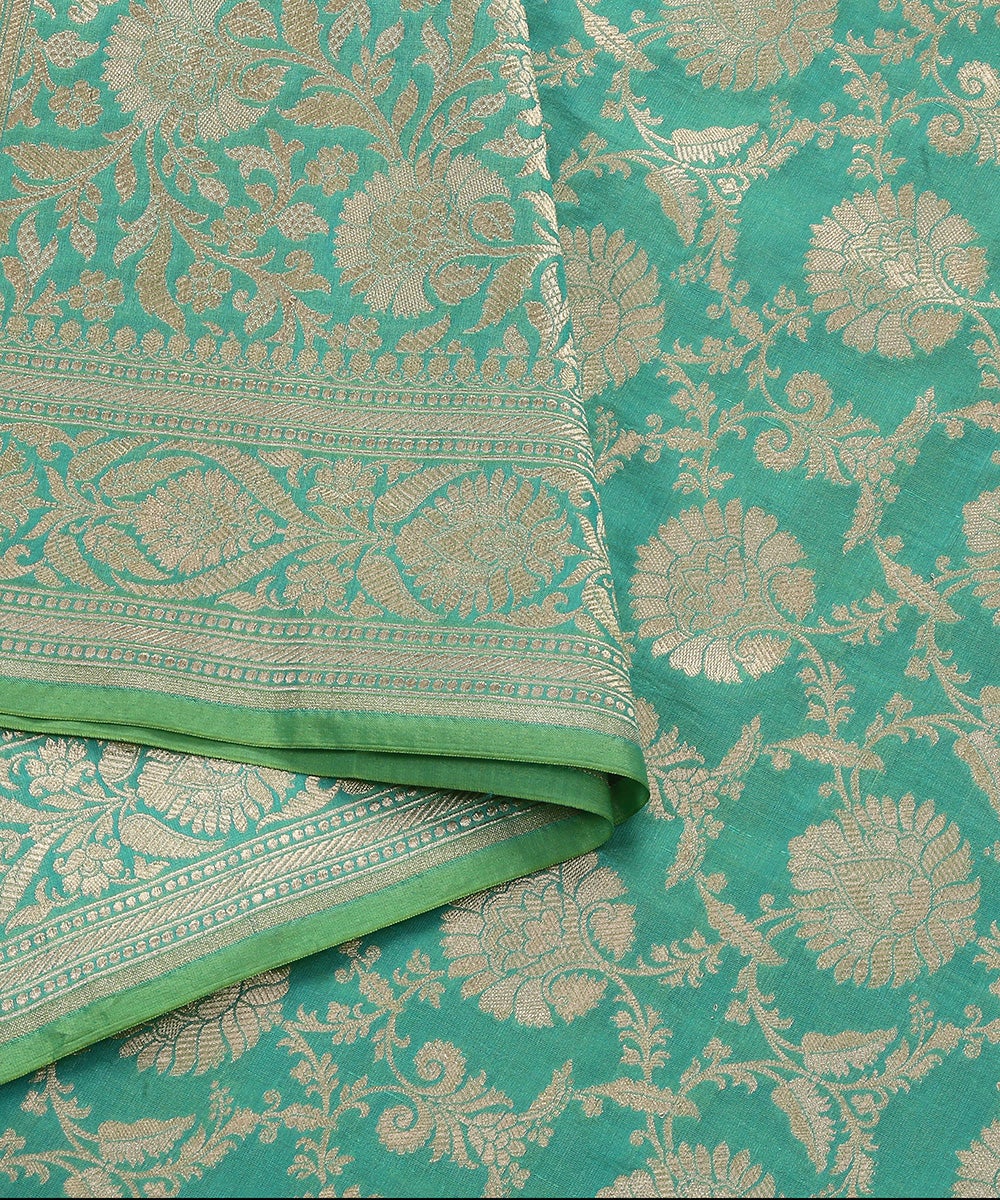 Sea_Green_Handloom_Pure_Katan_Silk_Cutwork_Banarasi_Dupatta_with_Floral_Jaal_WeaverStory_04