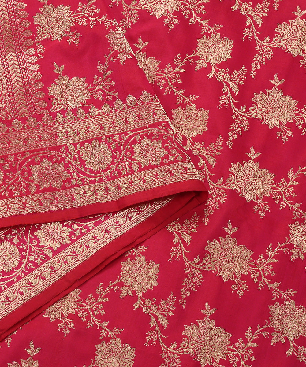 Handloom_Pink_Pure_Katan_Silk_Banarasi_Dupatta_with_Floral_Jaal_WeaverStory_04