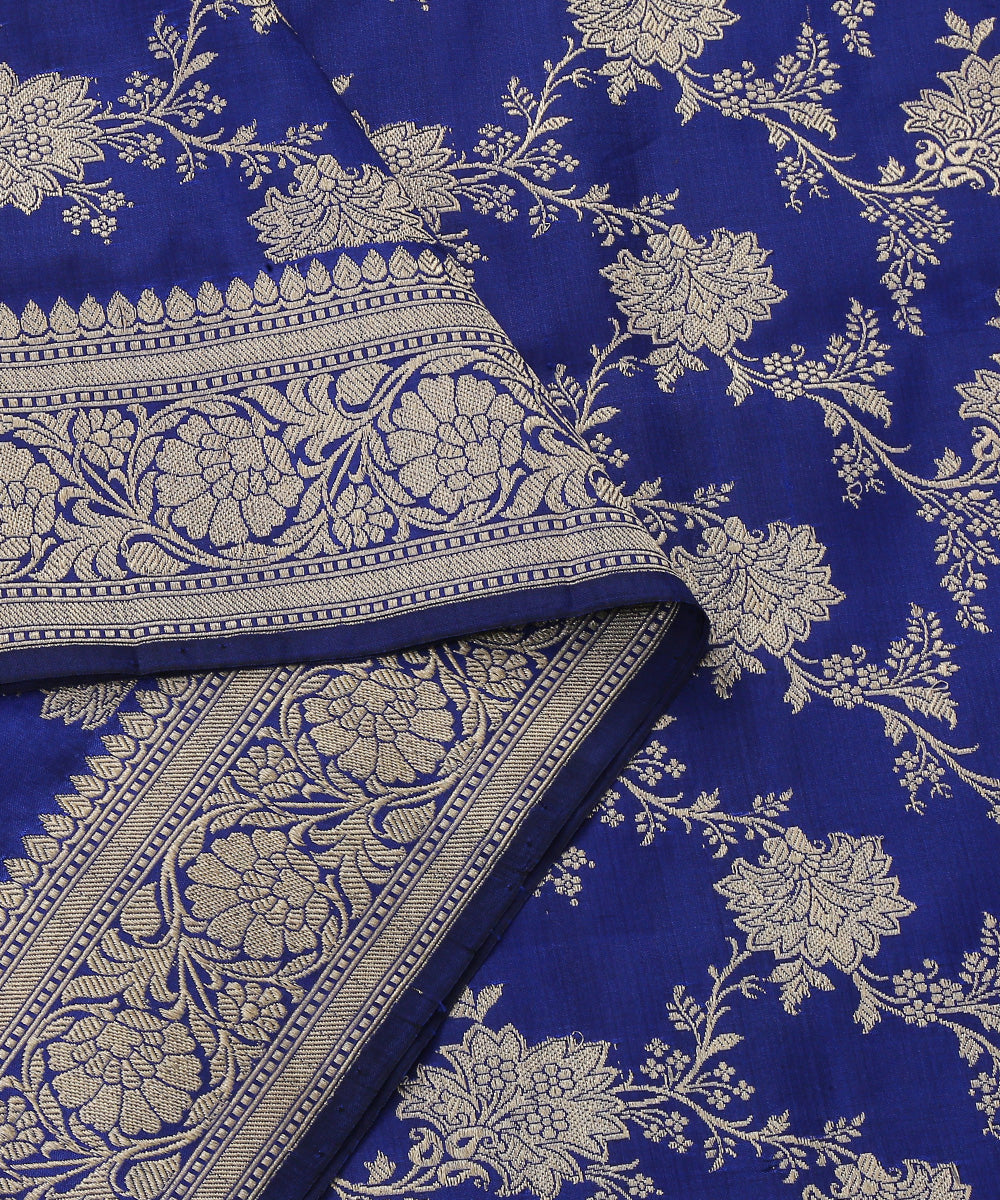 Handloom_Blue_Pure_Katan_Silk_Banarasi_Dupatta_with_Floral_Jaal_WeaverStory_04