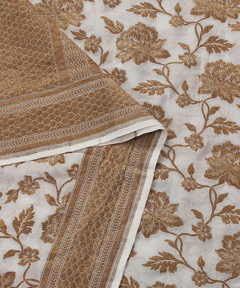White_Handloom_Georgette_Banarasi_Dupatta_with_Floral_Zari_Jaal_WeaverStory_04