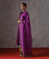 Purple_Handloom_Organza_Banarasi_Dupatta_With_Scalloped_Zardozi_Border_WeaverStory_01