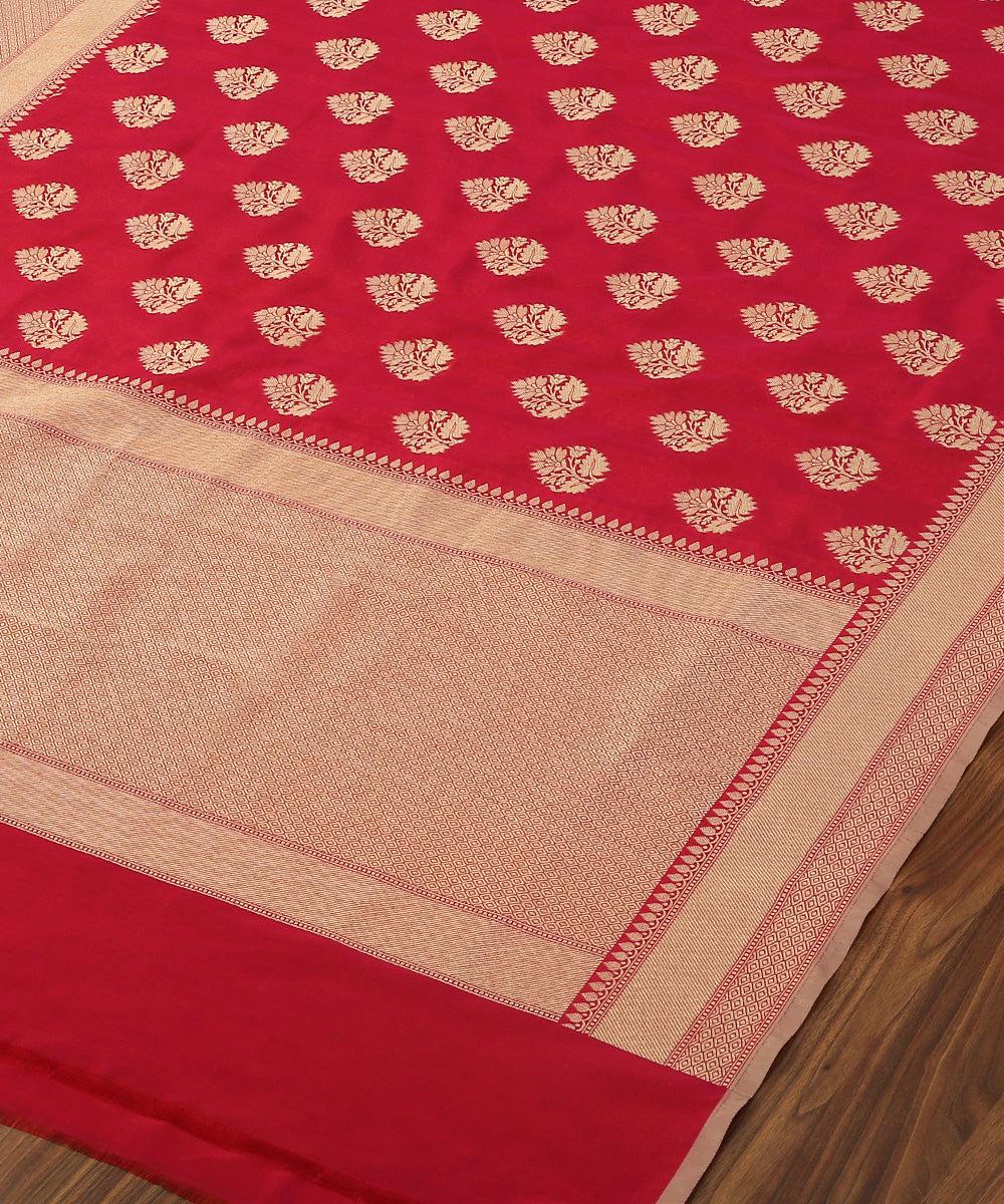 Pink_Handloom_Katan_Georgette_Banarasi_Dupatta_with_Zari_Border_and_Cutwork_Booti_WeaverStory_03