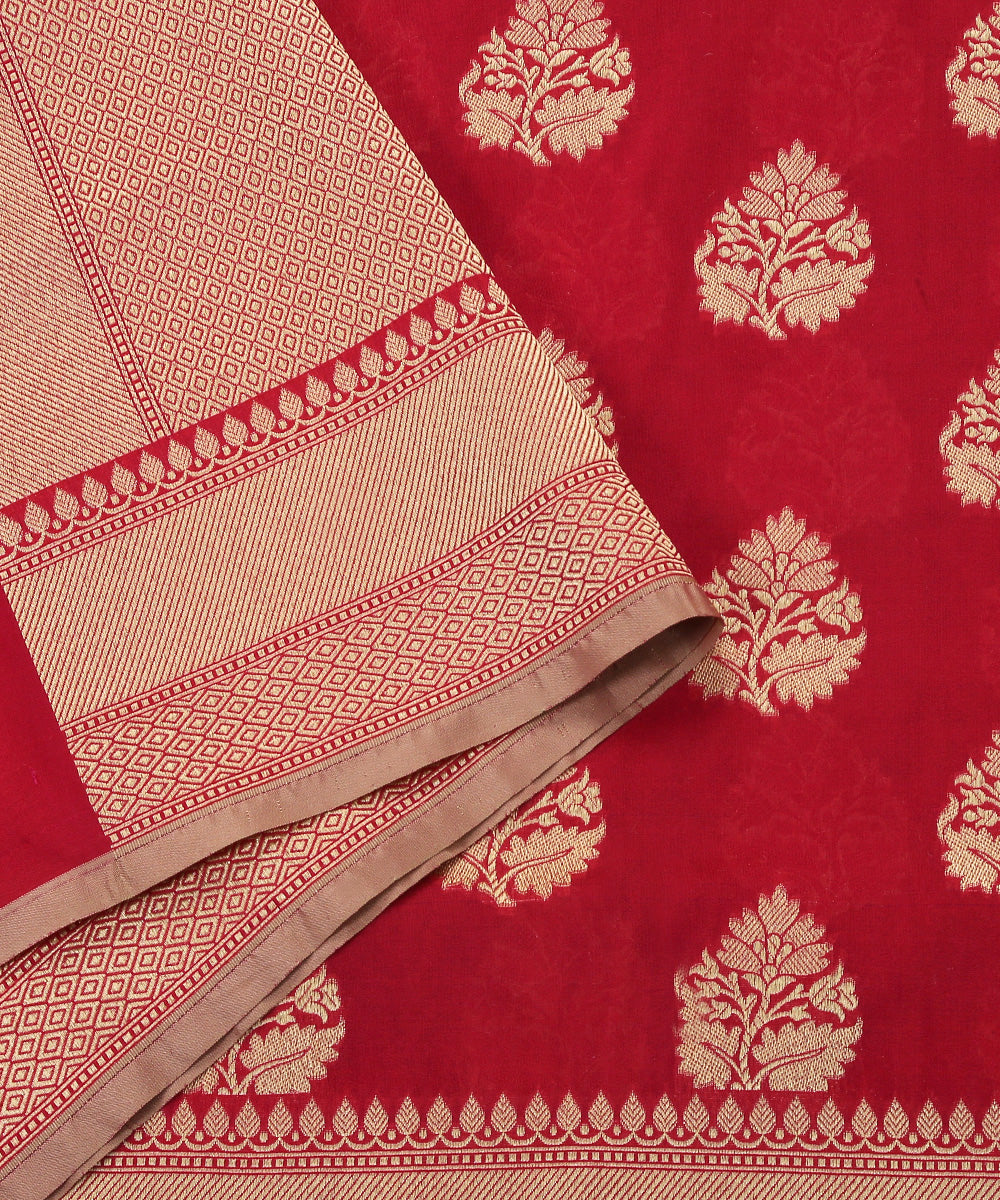 Pink_Handloom_Katan_Georgette_Banarasi_Dupatta_with_Zari_Border_and_Cutwork_Booti_WeaverStory_04