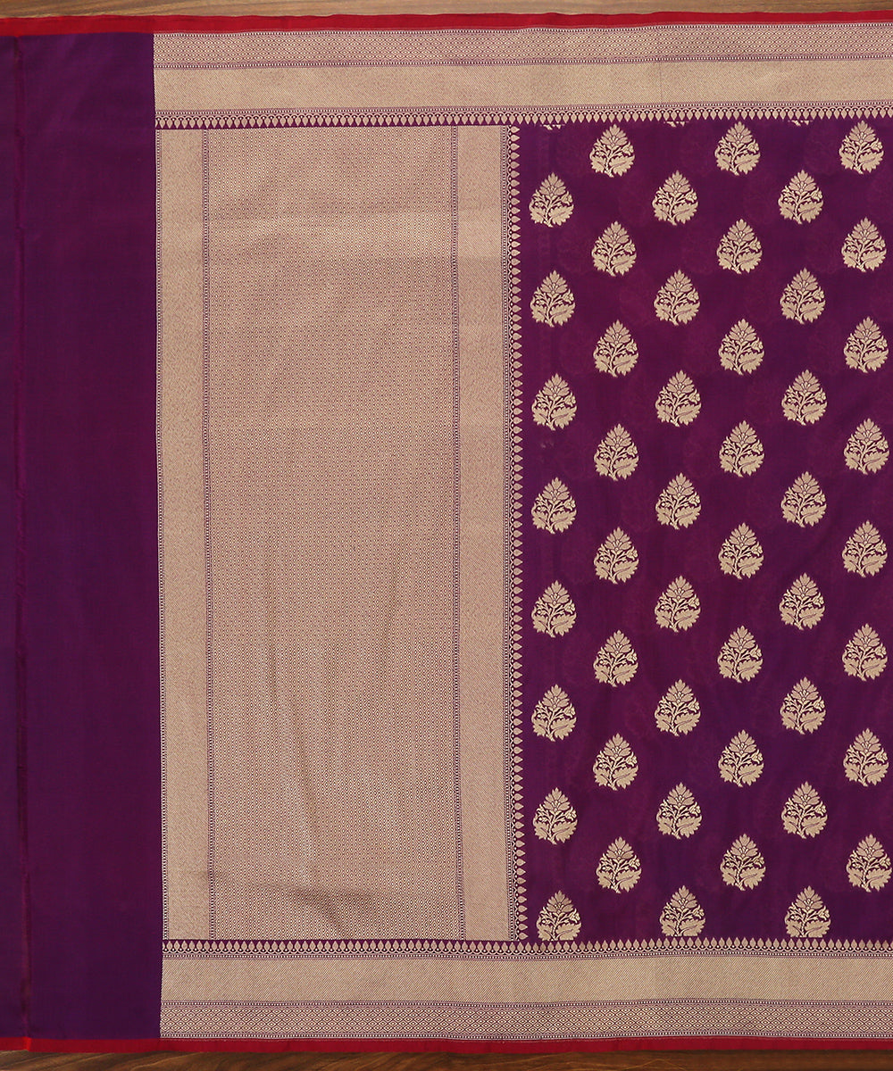 Purple_Handloom_Katan_Georgette_Banarasi_Dupatta_with_Leaf_Motifs_WeaverStory_02