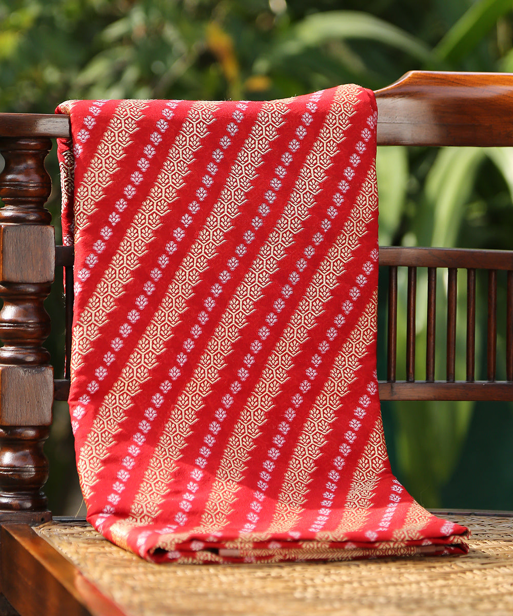 Pink_Handloom_Katan_Georgette_Banarasi_Dupatta_with_Aada_Jaal_WeaverStory_01