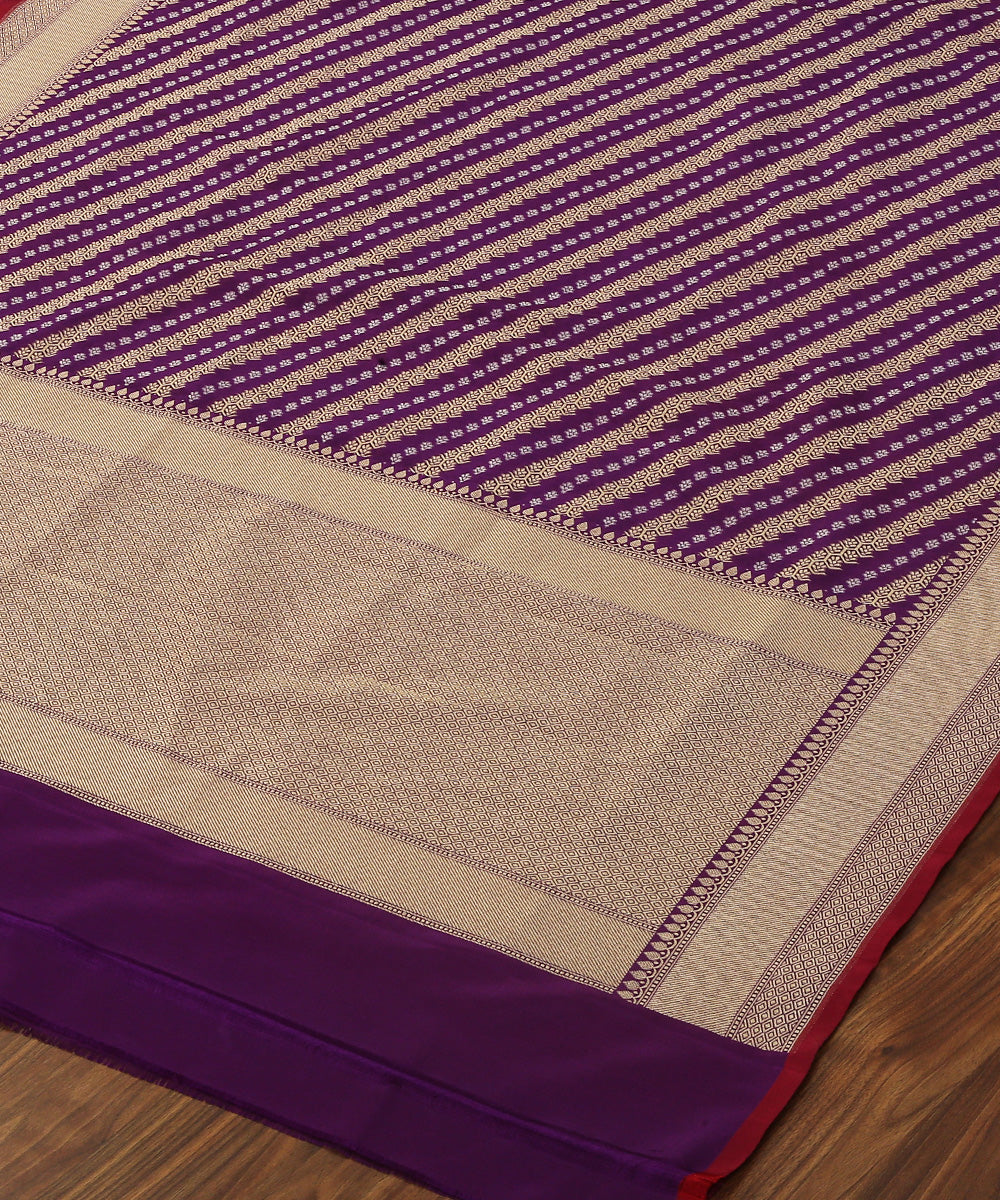 Handloom_Purple_Katan_Georgette_Banarasi_Dupatta_with_Aada_Jaal_WeaverStory_03