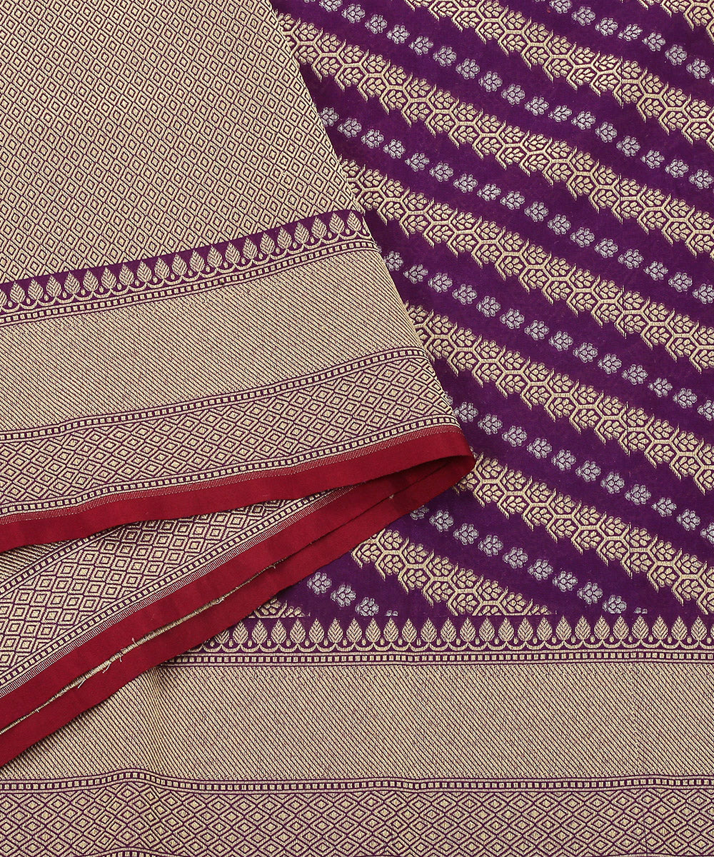 Handloom_Purple_Katan_Georgette_Banarasi_Dupatta_with_Aada_Jaal_WeaverStory_04