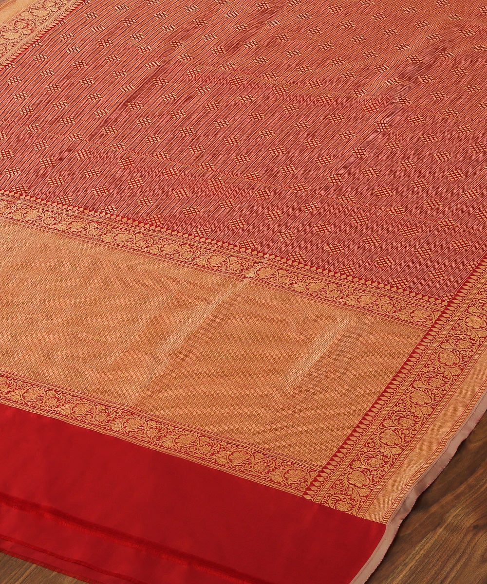 Rust_Handloom_Pure_Katan_Silk_Brocade_Banarasi_Dupatta_WeaverStory_03