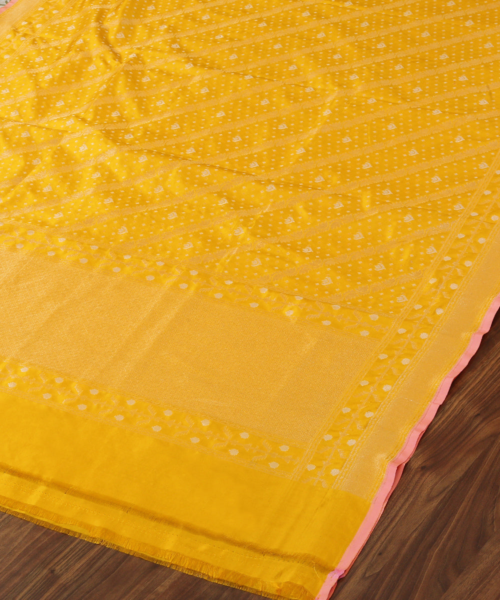 Yellow_Handloom_Pure_Katan_Silk_Banarasi_Dupatta_with_Aada_Jamdani_WeaverStory_03