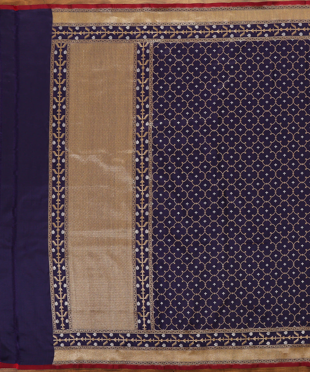 Handloom_Dark_Purple_Cutwork_Jamdani_Banarasi_Dupatta_WeaverStory_02