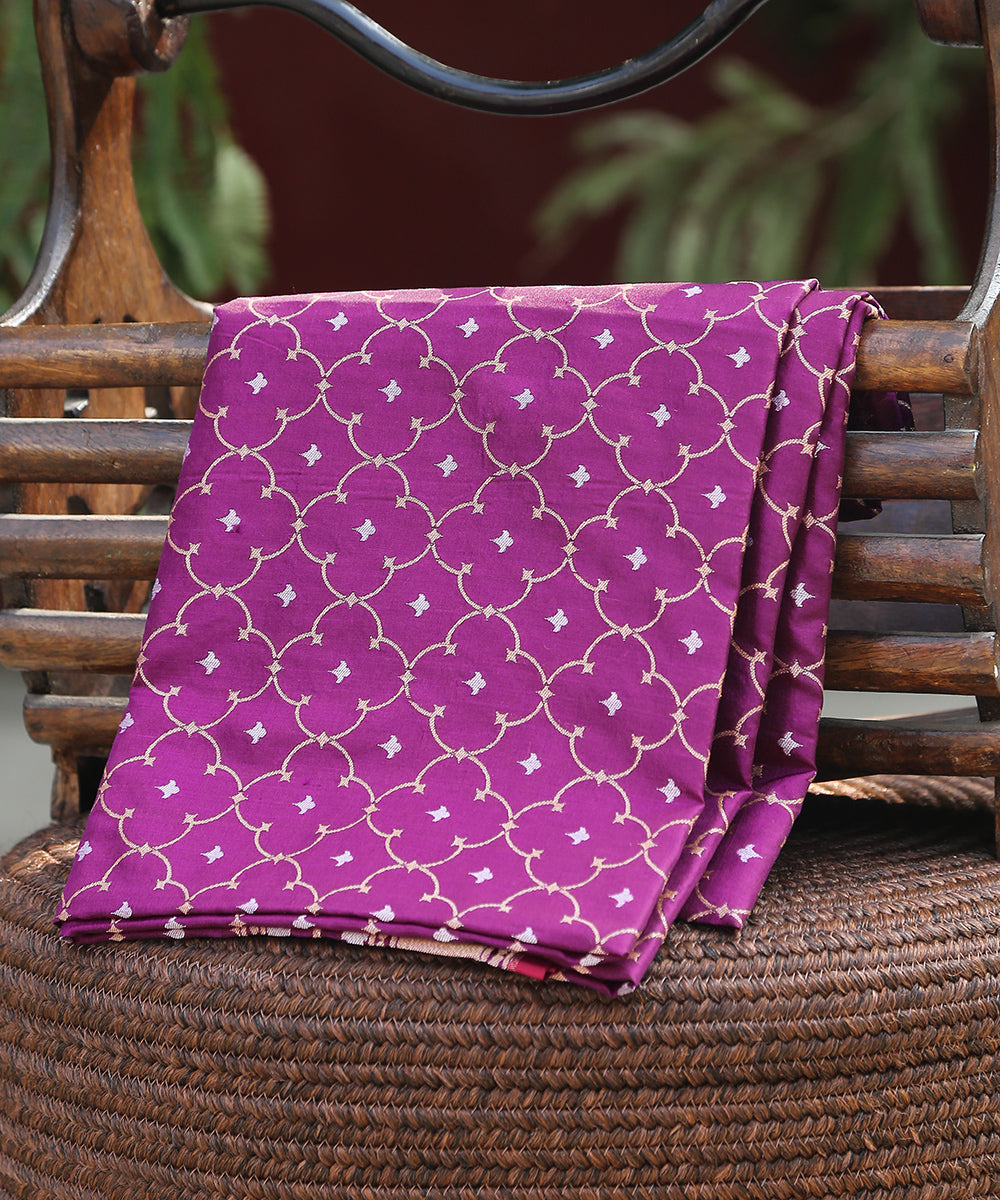 Purple_Handloom_Cutwork_Banarasi_Dupatta_with_Jamdani_Weave_WeaverStory_01