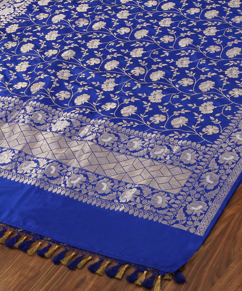 Royal_Blue_Handloom_Pure_Katan_Silk_Banarasi_Dupatta_Kadhwa_Jangla_WeaverStory_03