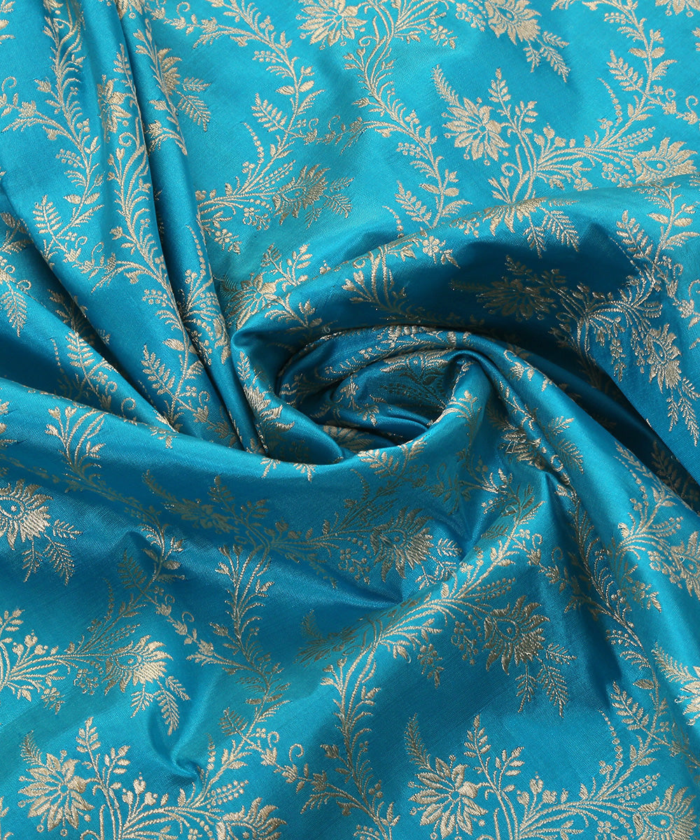 Handloom_Blue_Pure_Katan_Silk_Banarasi_Dupatta_with_Zari_Jaal_WeaverStory_05