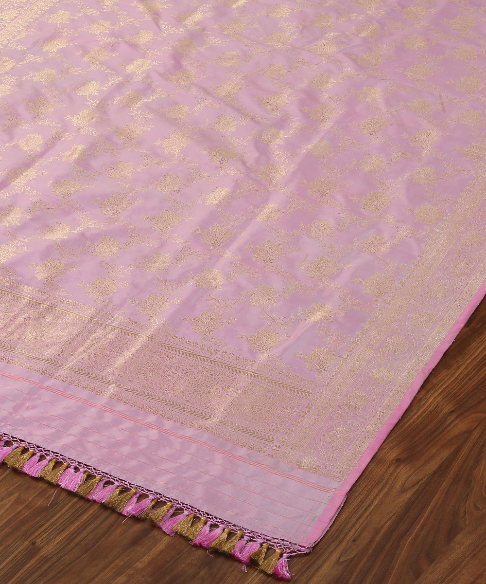 Pink_Handloom_Pure_Katan_Silk_Banarasi_Jangla_Dupatta_WeaverStory_03