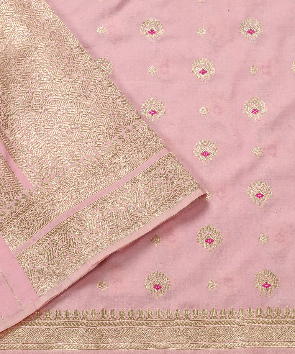 Handloom_Pink_Pure_Katan_Silk_Banarasi_Dupatta_With_Meenakari_WeaverStory_04