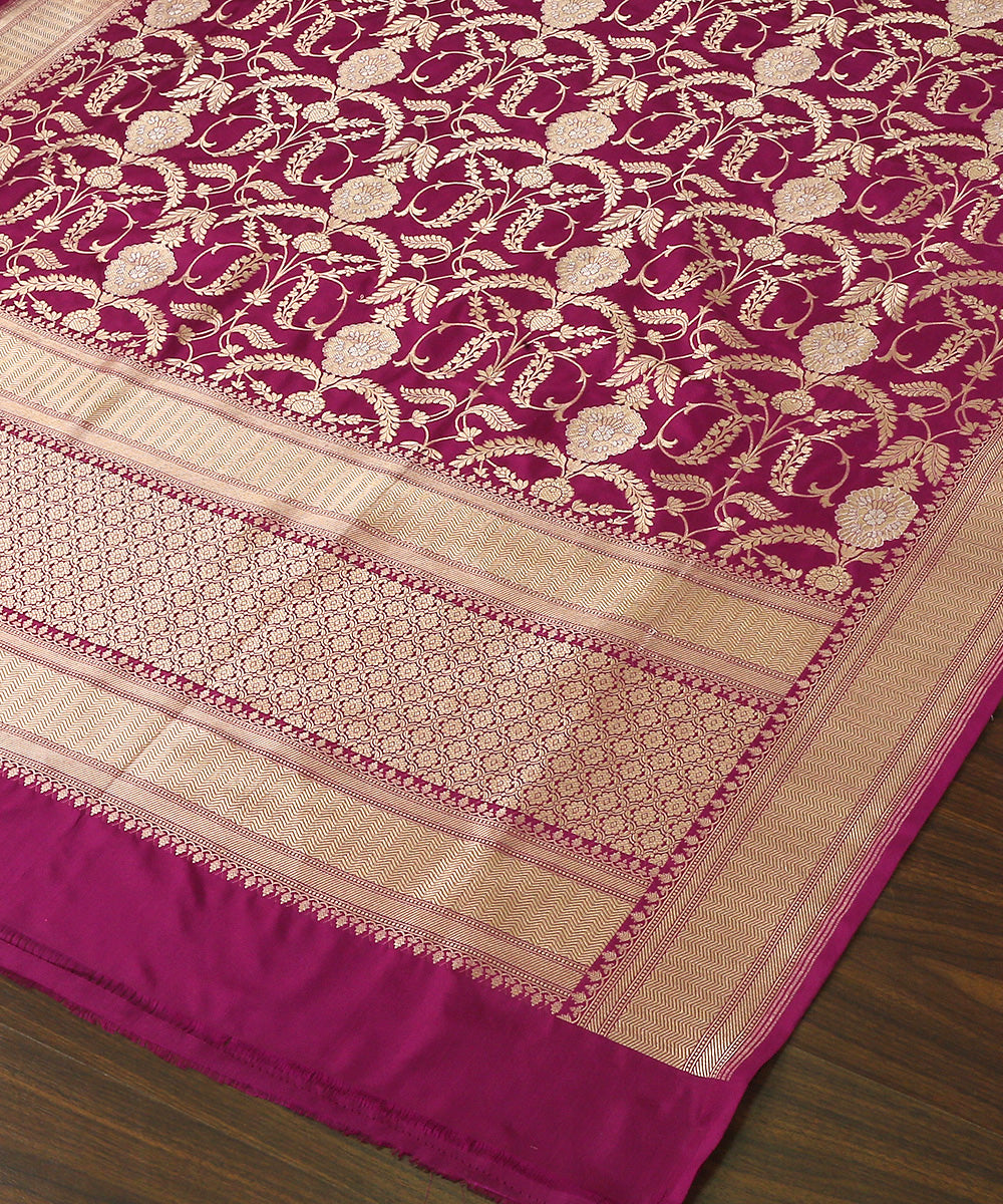 Purple_Handloom_Pure_Katan_Silk_Banarasi_Dupatta_With_Cutwork_Weave_and_Meenakari_Jaal_WeaverStory_03