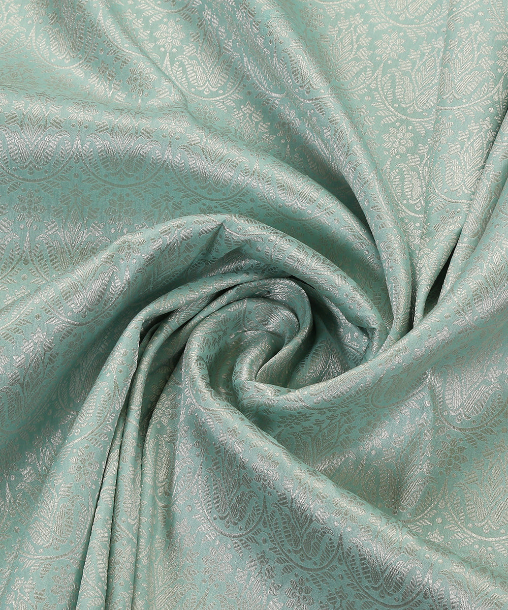 Blue_Handloom_Pure_Katan_Silk_Banarasi_Dupatta_with_Zari_Jaal_WeaverStory_05