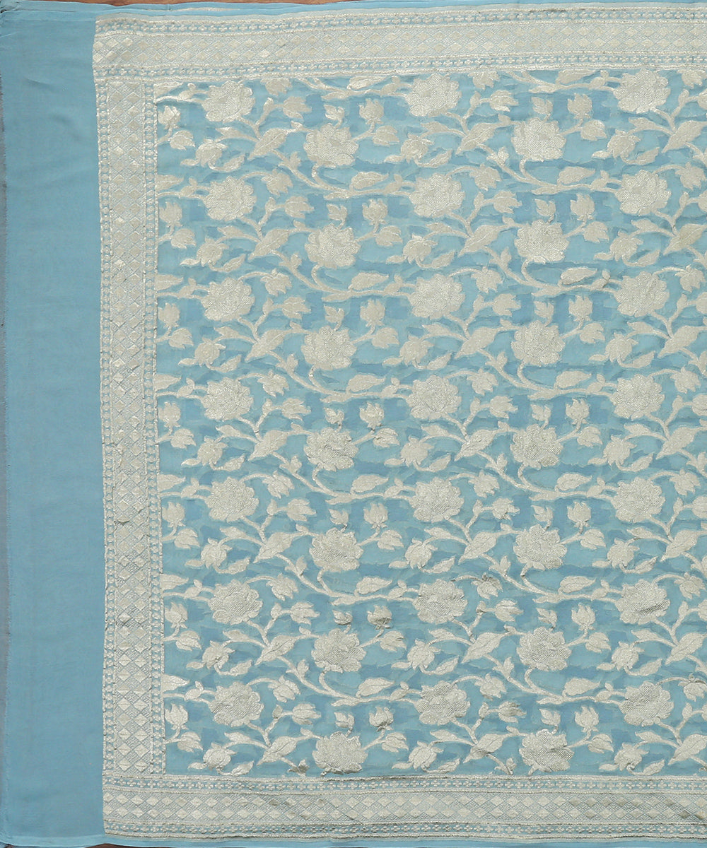 Handloom_Blue_Cutwork_Banarasi_Georgette_Dupatta_with_Cutwork_Weave_WeaverStory_02