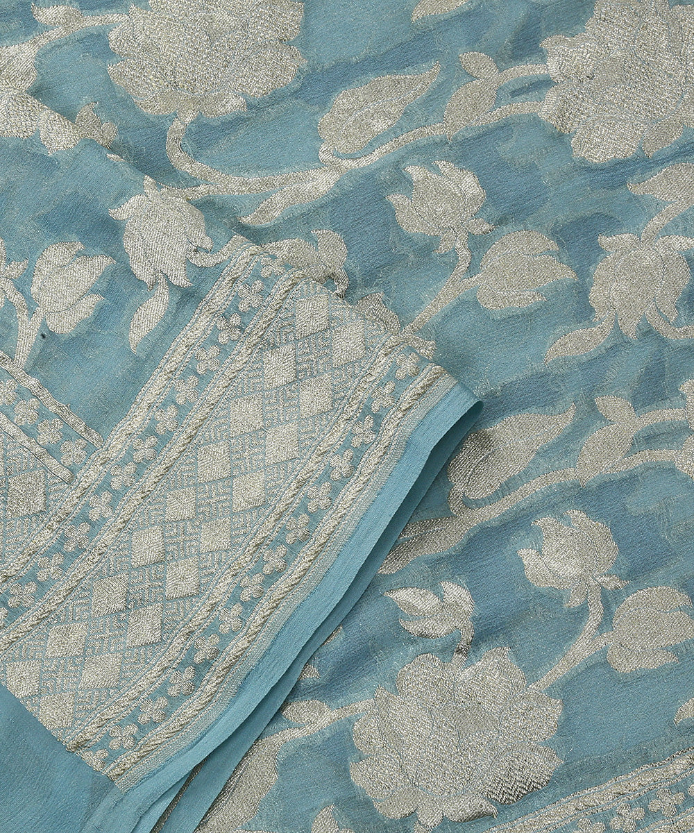 Handloom_Blue_Cutwork_Banarasi_Georgette_Dupatta_with_Cutwork_Weave_WeaverStory_04