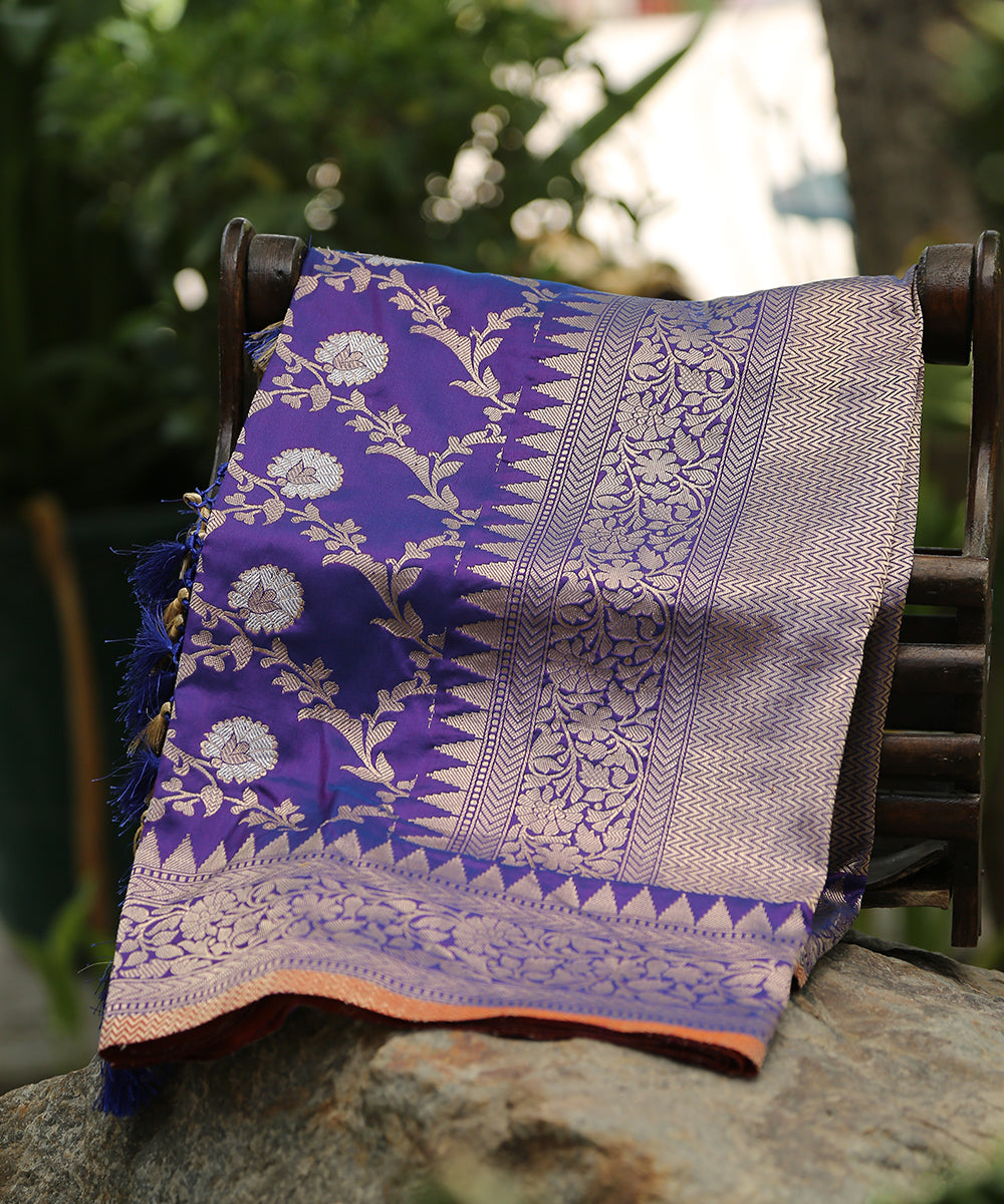 Handloom_Blue_Pure_Katan_Silk_Banarasi_Dupatta_WeaverStory_01