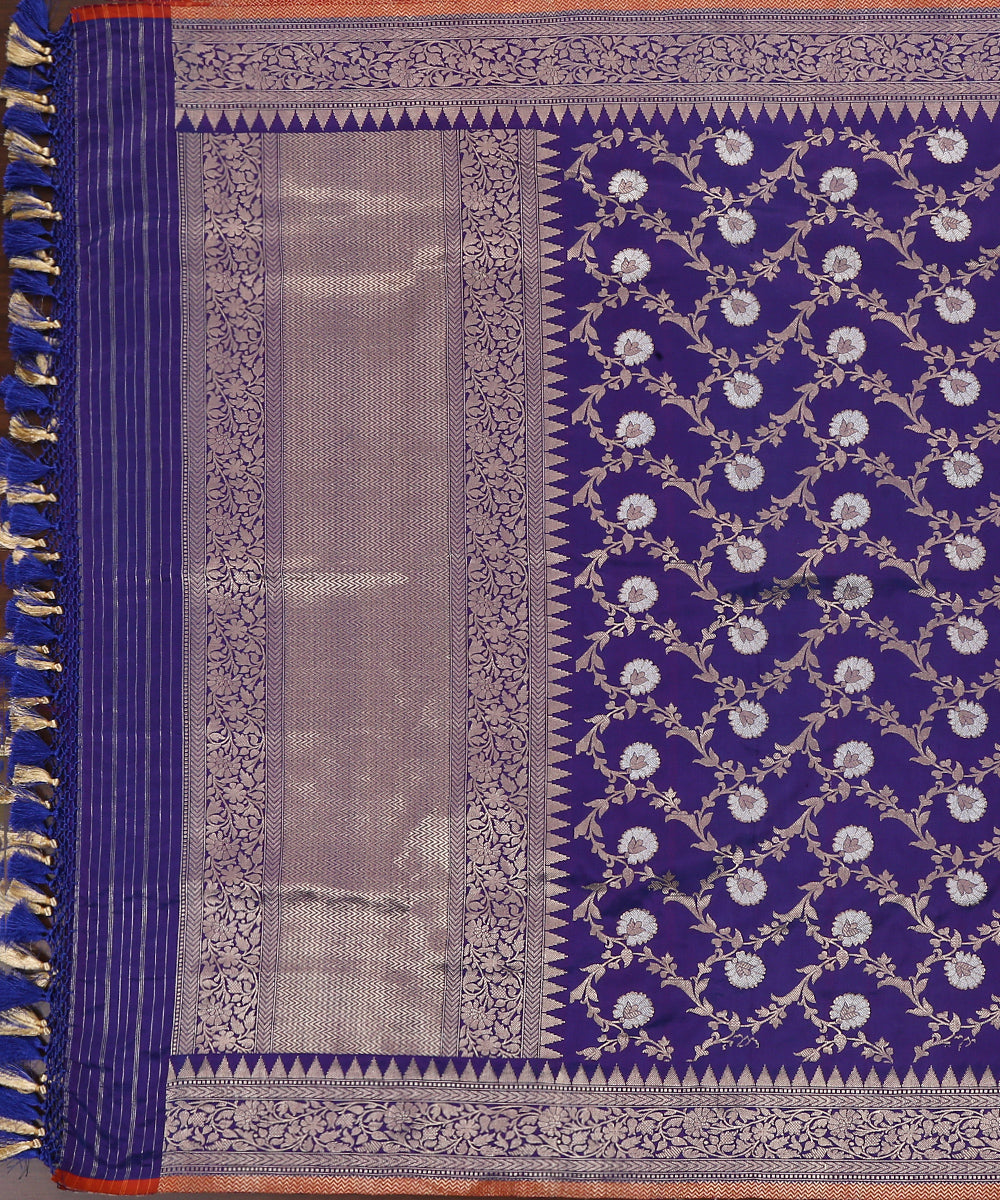 Handloom_Blue_Pure_Katan_Silk_Banarasi_Dupatta_WeaverStory_02