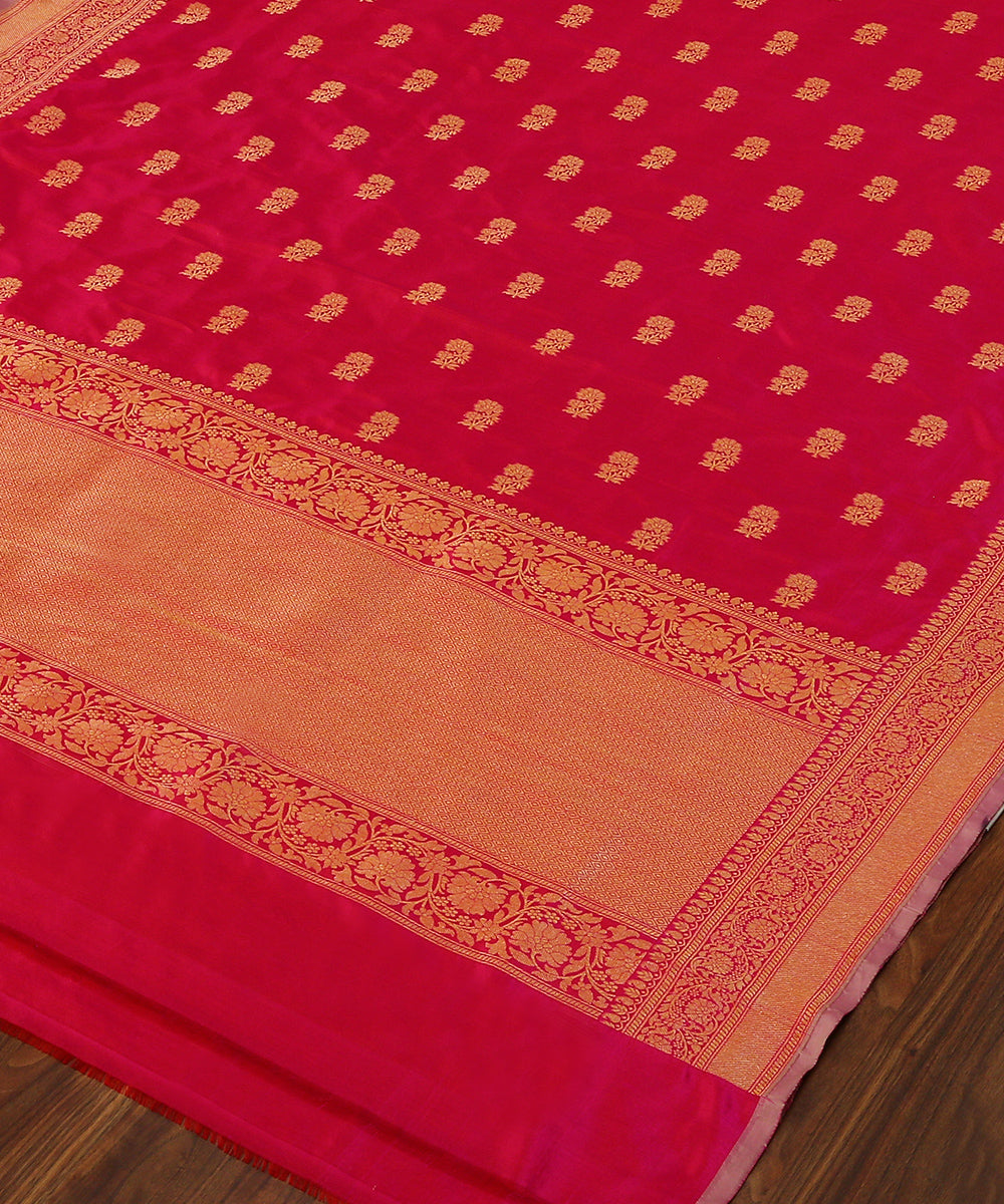 Handloom_Pink_Pure_Katan_Silk_Banarasi_Dupatta_With_Intricate_Booti_WeaverStory_03