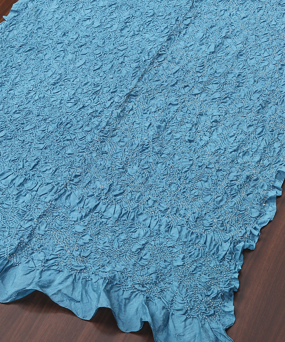 Handloom_Turquoise_Gajji_Silk_Rai_Bandhej_Dupatta_WeaverStory_03