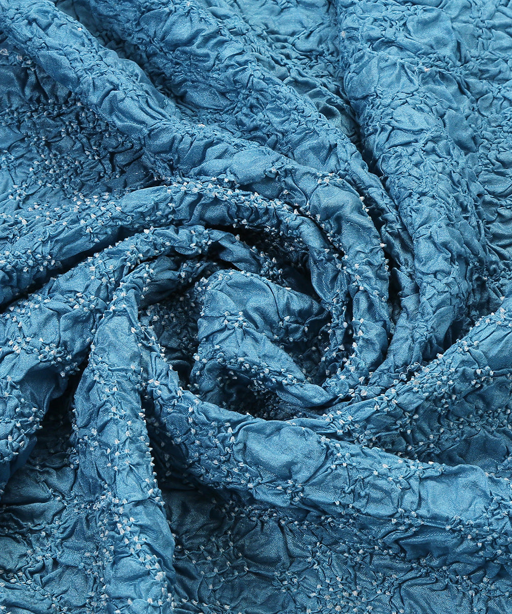 Handloom_Turquoise_Gajji_Silk_Rai_Bandhej_Dupatta_WeaverStory_04