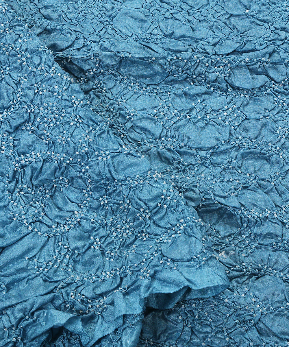 Handloom_Turquoise_Gajji_Silk_Rai_Bandhej_Dupatta_WeaverStory_05