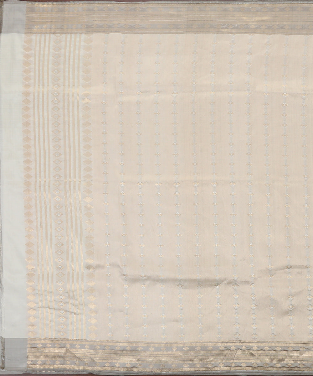 Beige_Handloom_Pure_Katan_Silk_Banarasi_Dupatta_with_Meenakari_Booti_WeaverStory_02