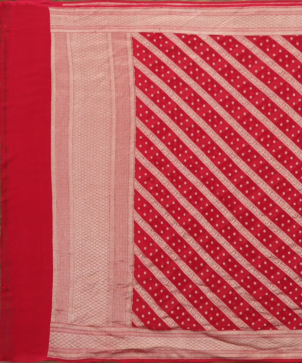 Handloom_Pink_Georgette_Banarasi_Dupatta_with_Cutwork_Aada_Jaal_WeaverStory_03