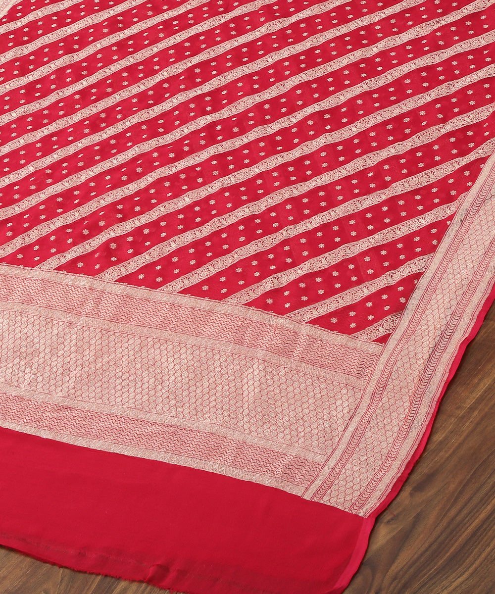 Handloom_Pink_Georgette_Banarasi_Dupatta_with_Cutwork_Aada_Jaal_WeaverStory_04