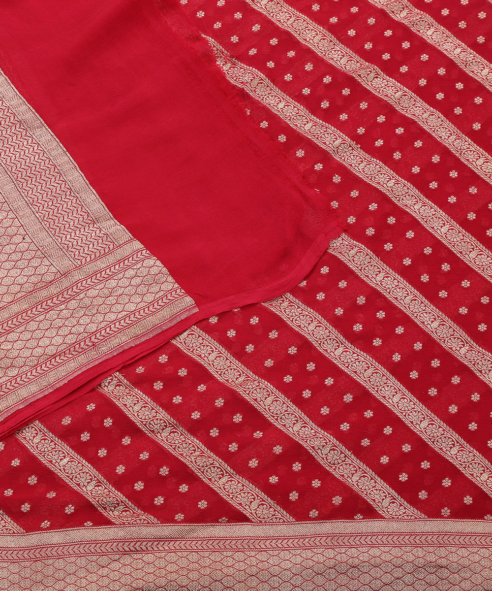 Handloom_Pink_Georgette_Banarasi_Dupatta_with_Cutwork_Aada_Jaal_WeaverStory_05