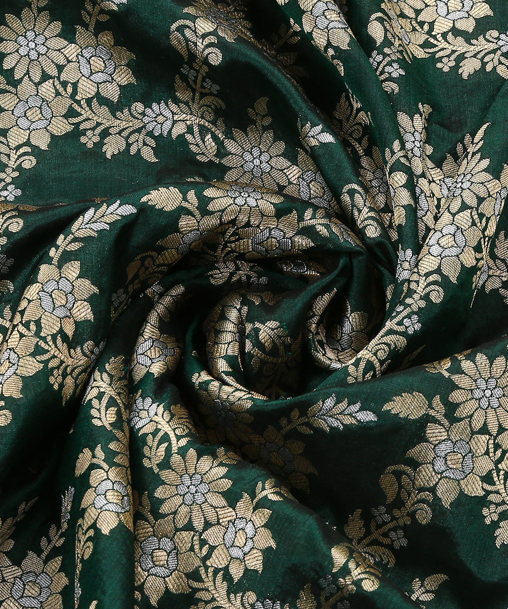Handloom_Emerald_Green_Pure_Katan_Silk_Banarasi_Dupatta_With_Cutwork_Jaal_WeaverStory_05
