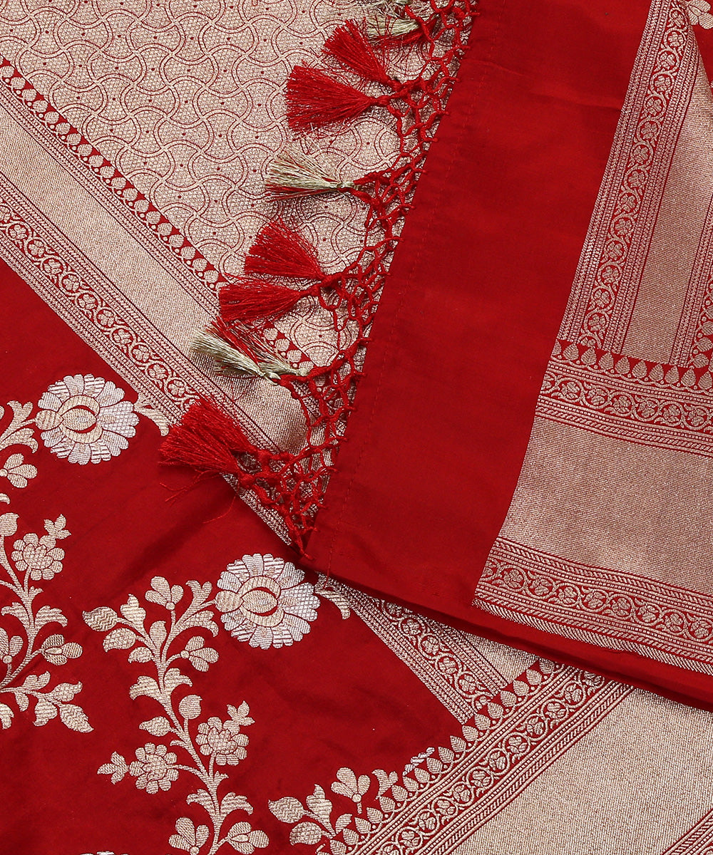 Handloom_Red_Pure_Katan_Silk_Sona_Rupa_Banarasi_Dupatta_WeaverStory_04