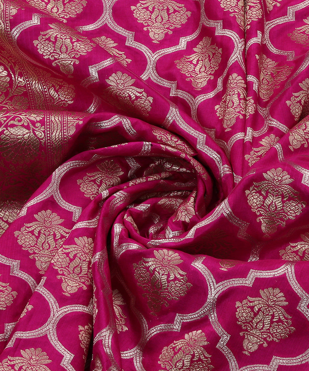 Handloom_Pink_Pure_Katan_Silk_Guldasta_Banarasi_Dupatta_WeaverStory_05