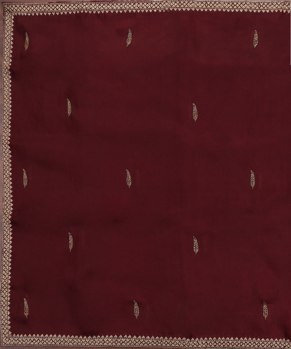 Maroon_Handloom_Pure_Organza_Dupatta_With_Hand_Embroidered_Zardozi_And_Beadwork_WeaverStory_02