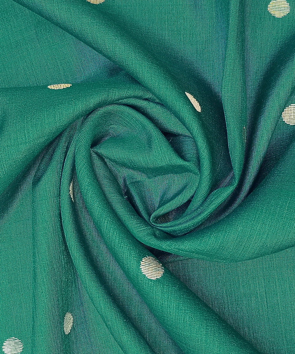 Handloom_Teal_Green_Pure_Kosa_Silk_Dupatta_With_Booti_WeaverStory_05