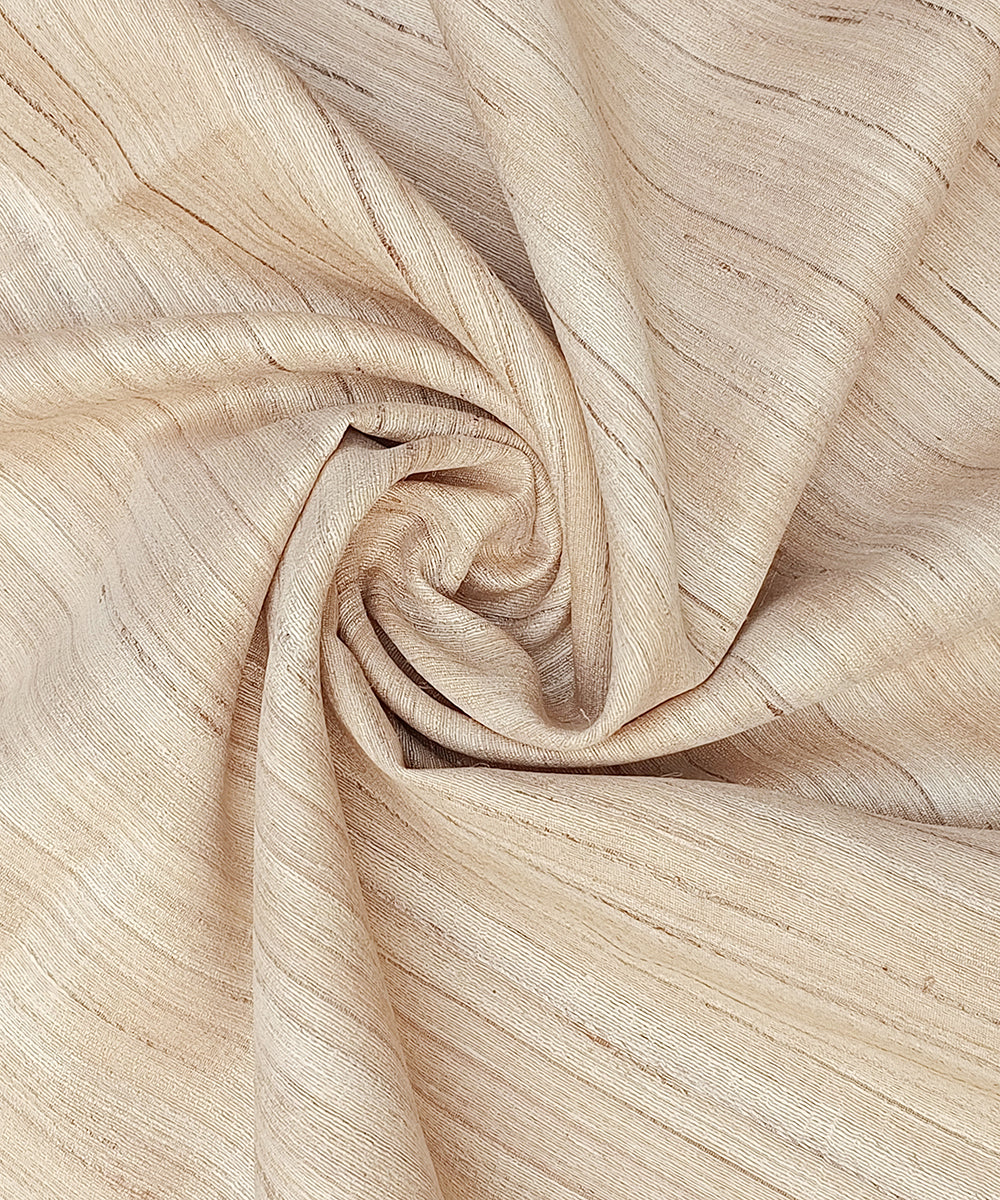 Beige_Handloom_Pure_Kosa_Silk_Dupatta_With_Geometrical_On_Palla_WeaverStory_05