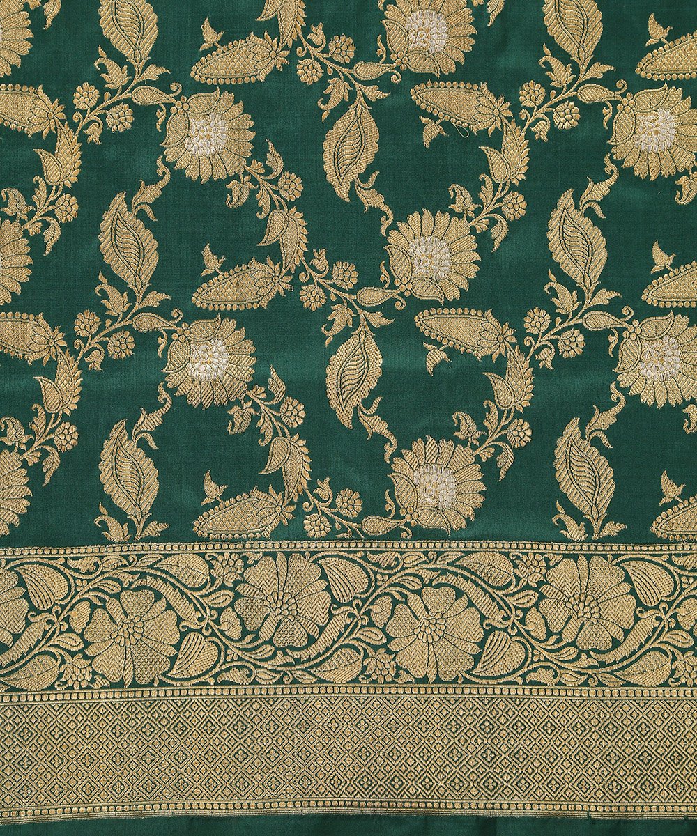 Dark_Green_Handloom_Pure_Katan_Silk_Kadhwa_Jangla_Banarasi_Dupatta_WeaverStory_03
