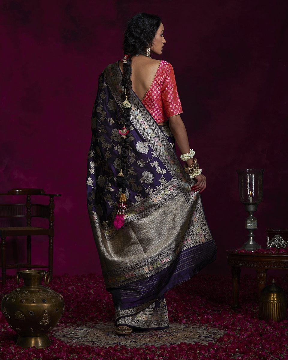 Dark_Purple_Handloom_Banarasi_Saree_Katan_Silk_Saree_with_All_Over_Jangla_Pattern_WeaverStory_03