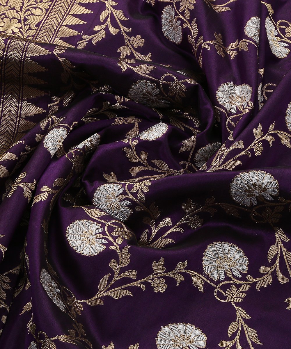 Dark_Purple_Handloom_Kadhwa_Jangla_Pure_Katan_Silk_Banarasi_Dupatta_with_Sona_Rupa_Zari_WeaverStory_06